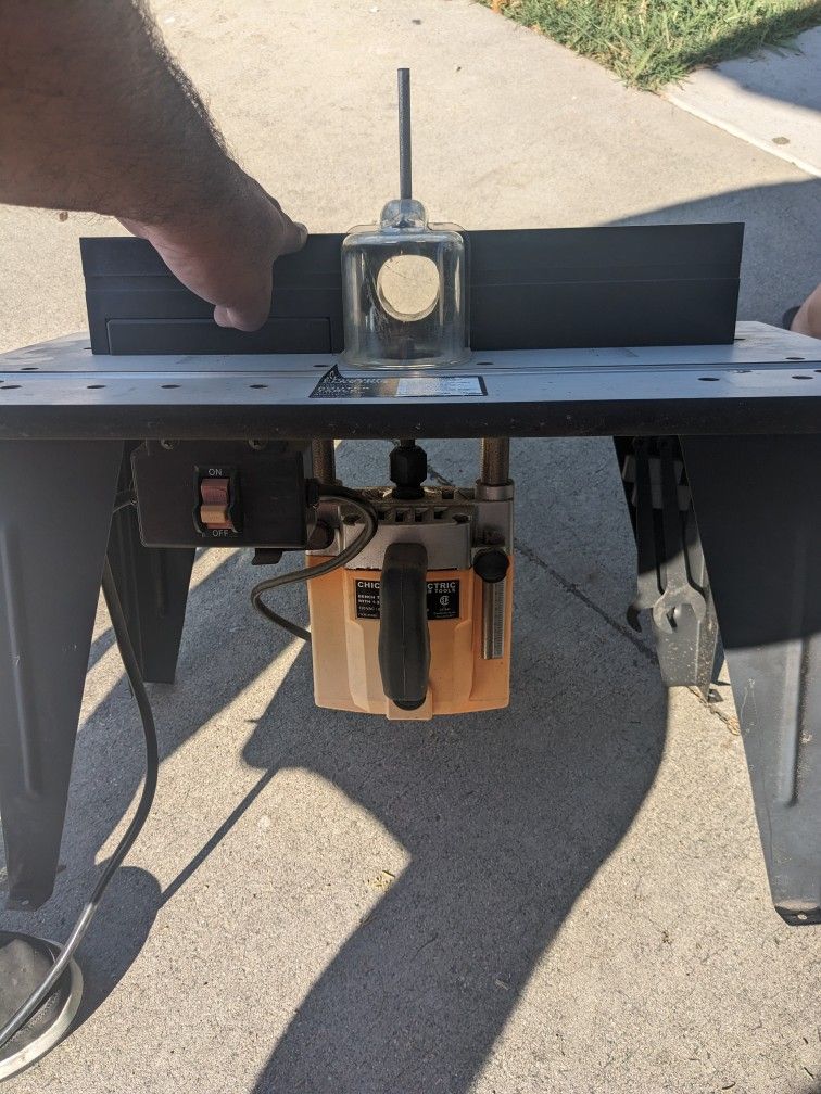 Benchtop Router Table With 1-3/4 HP Router Portable Woodworking Tabletop Routing