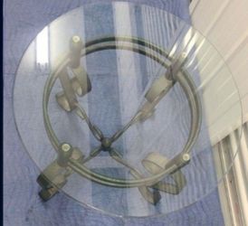 Glass round table