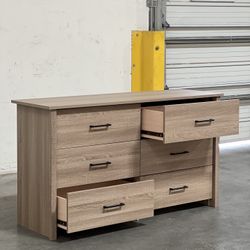 New 6 Drawers Dresser White Natural Oak Wood Espresso Color Big Warehouse Discount Sale Clearance Tall Chest Closet Wardrobe Bedroom Storage