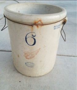 Antique Crock #6 Gallon 15” x 12” x 39”
