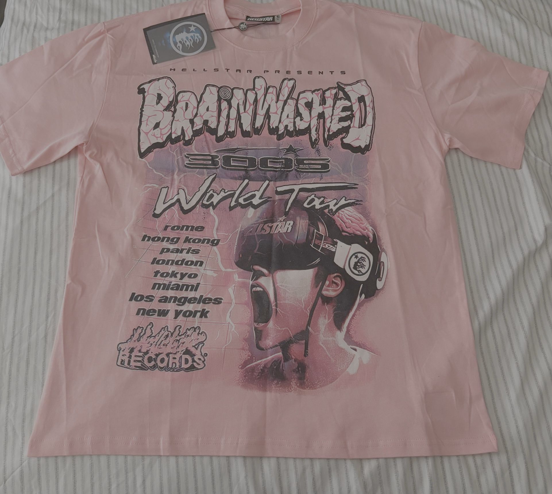 Hellstar Brainwashed T-Shirt 'Pink'