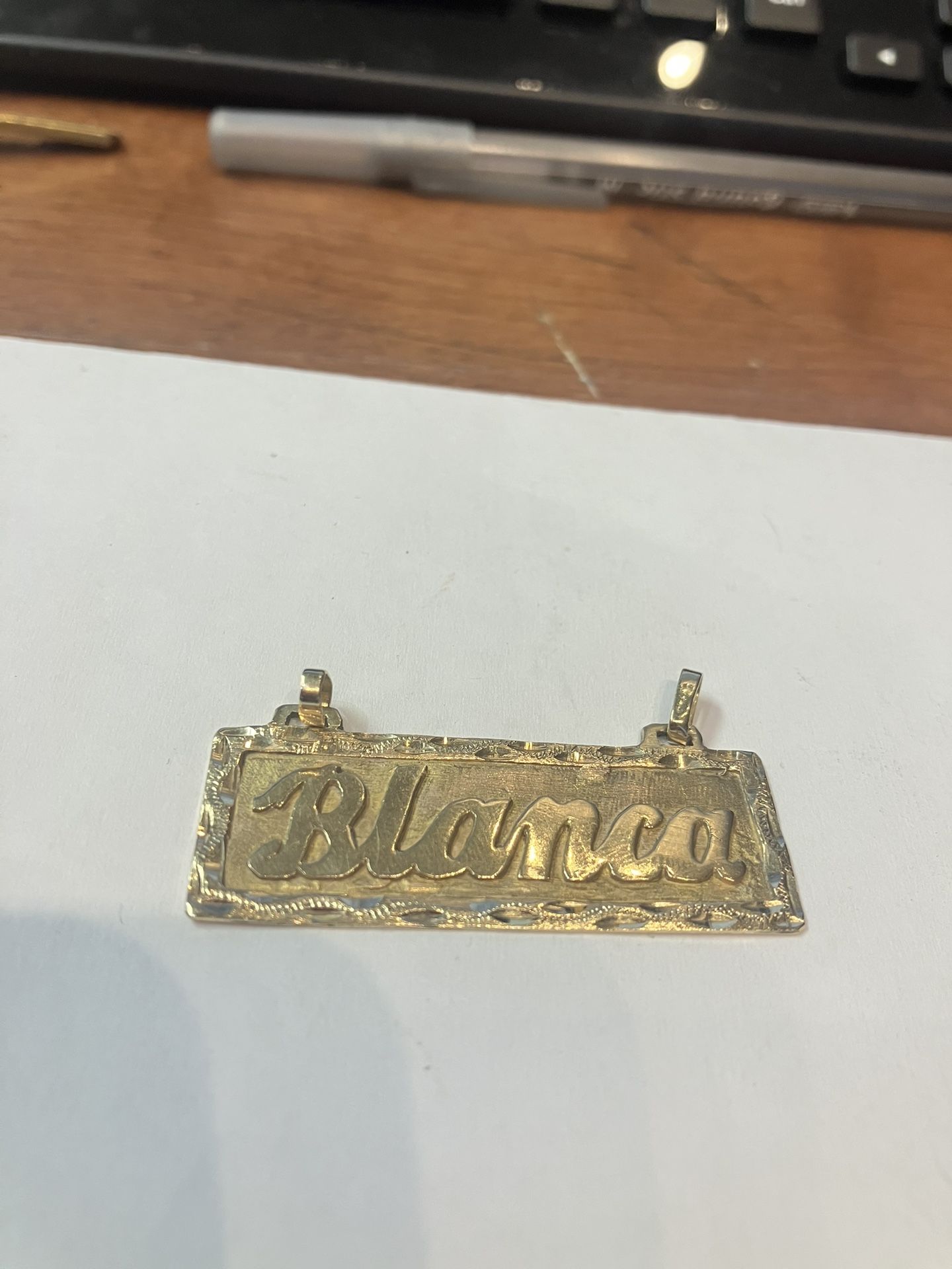 10k Gold Name Plate #109579-1 MJ