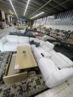 White super soft cloud recliner sofa