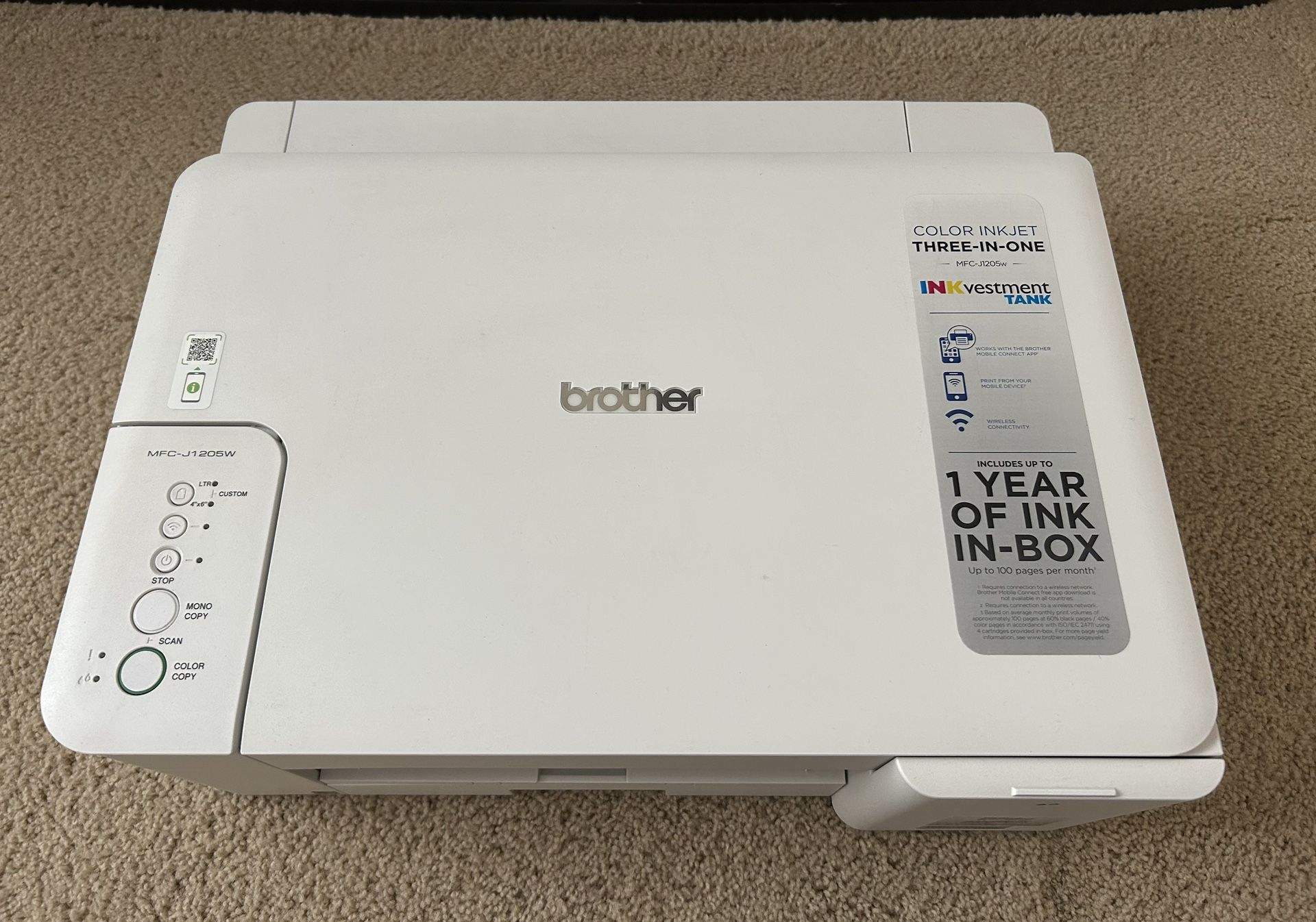 Brother mfc-j1205w printer