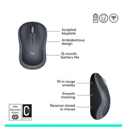 Wireless Optical Mouse M185 Logitech 