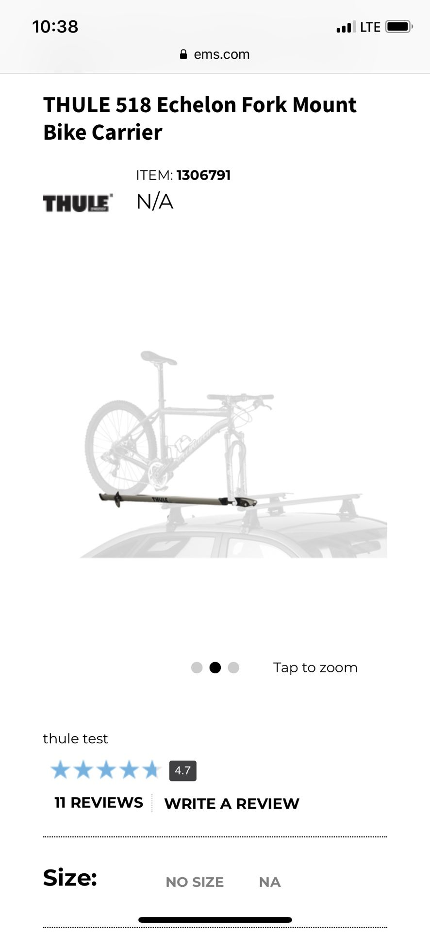 Thule echelon 2024 bike rack