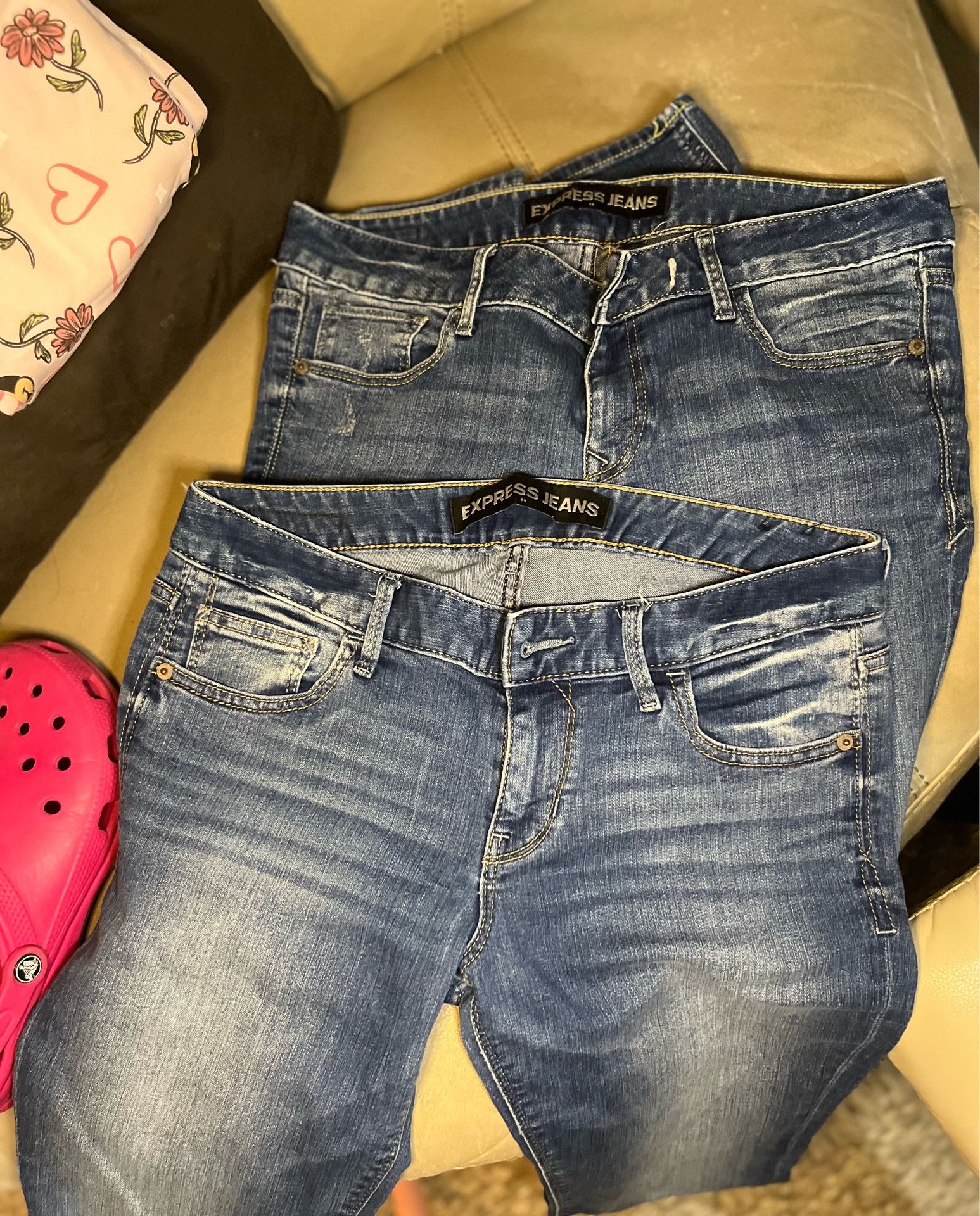 Women express jeans 8R & 6 R