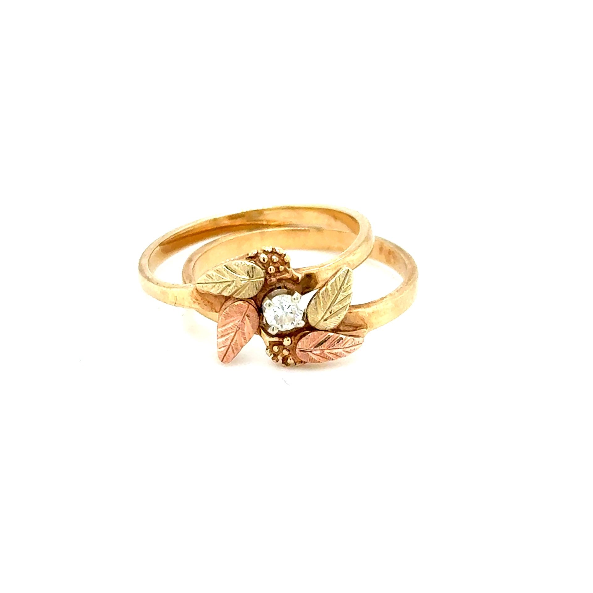 Black Hills 10K Gold Diamond Ring Set