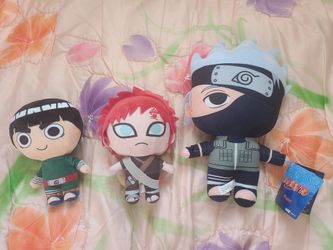 Naruto Anime Plush: Rock Lee, Gaara, Kakashi