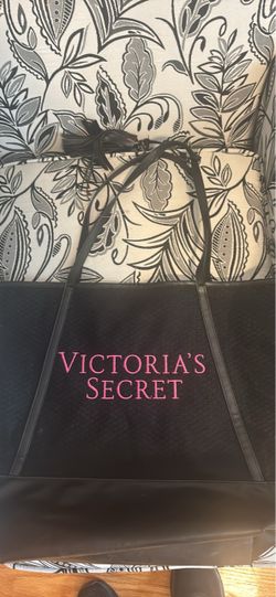 Vintage Victoria’s Secret Black Tote Bag – Pink Logo – Like New