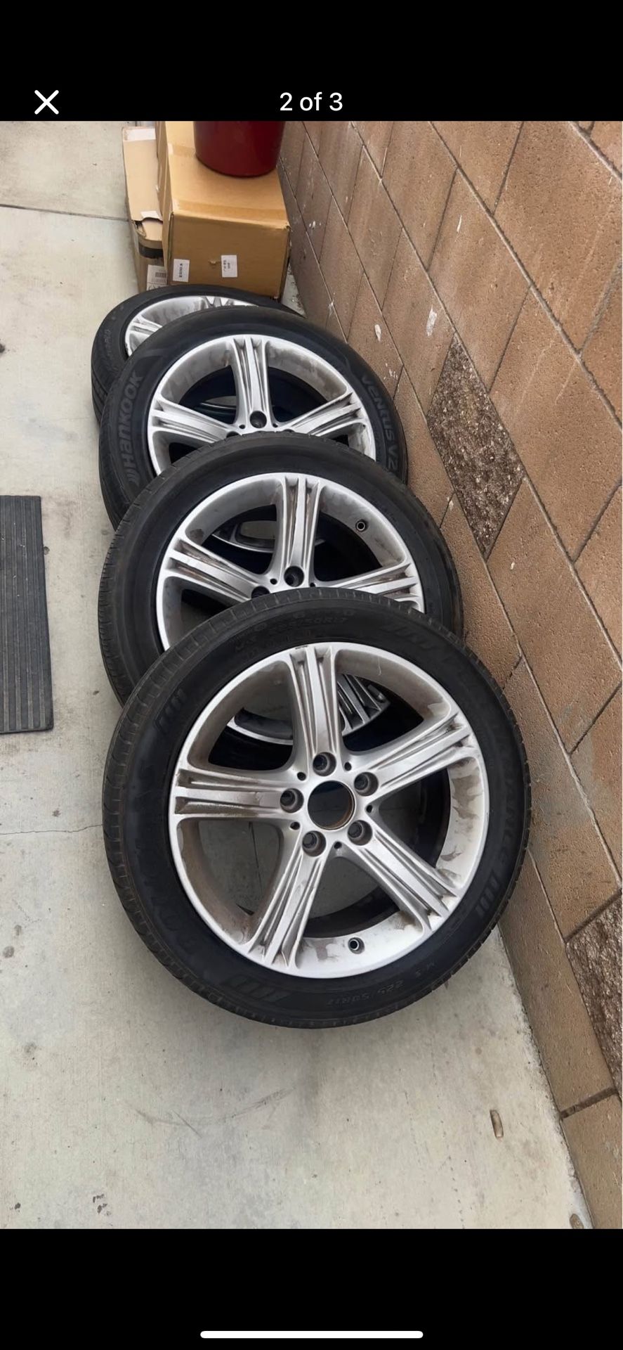 OEM BMW F30 Rims And Hancook Tires 17 Inch 5x120