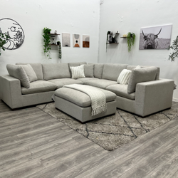 Grey Cloud Sectional Couch - Free Delivery