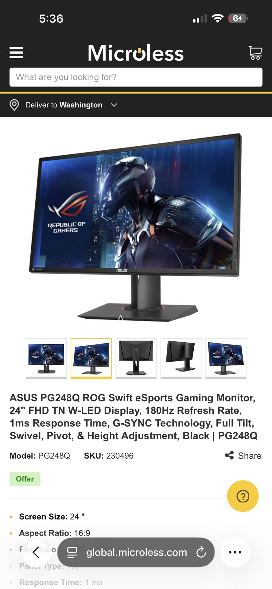 Asus Rog monitor