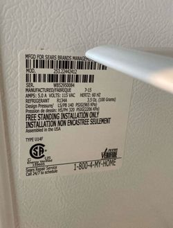 Kenmore freezer