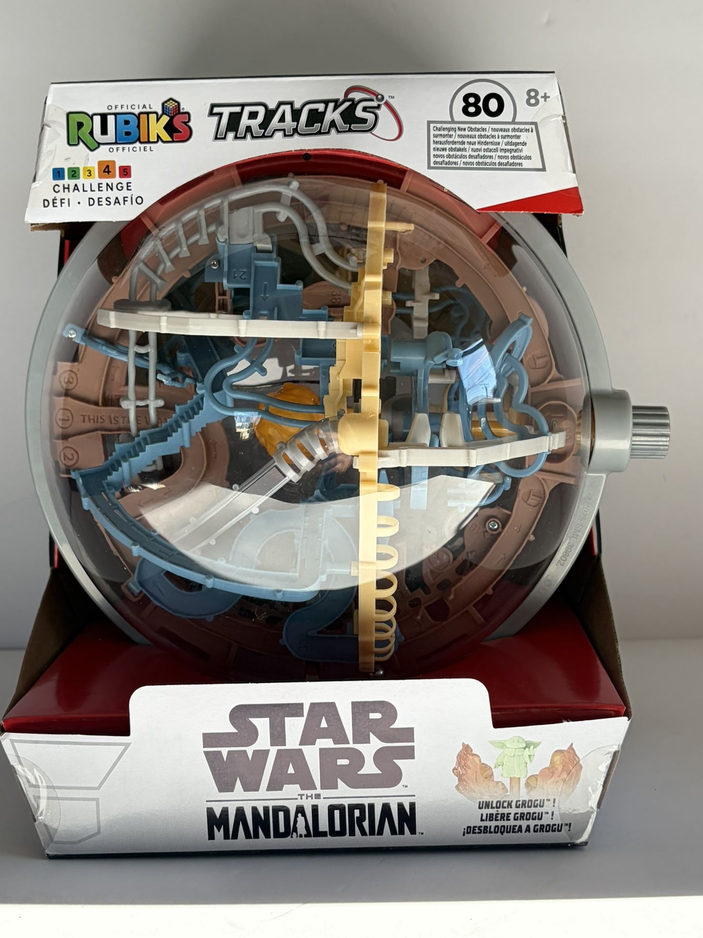 Rubik’s Tracks Star Wars Mandalorian 3D Gravity Maze /Puzzle Game -80 Obstacles