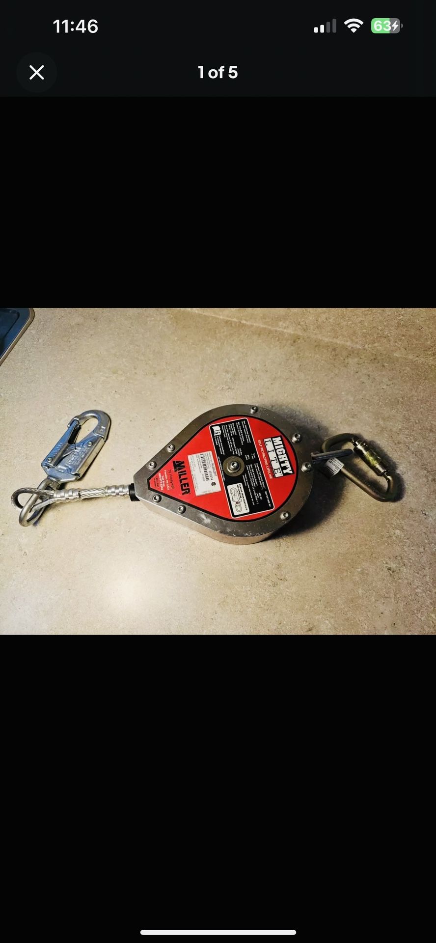 Mighty Lite Self Retracting Lifeline Miller Honeywell