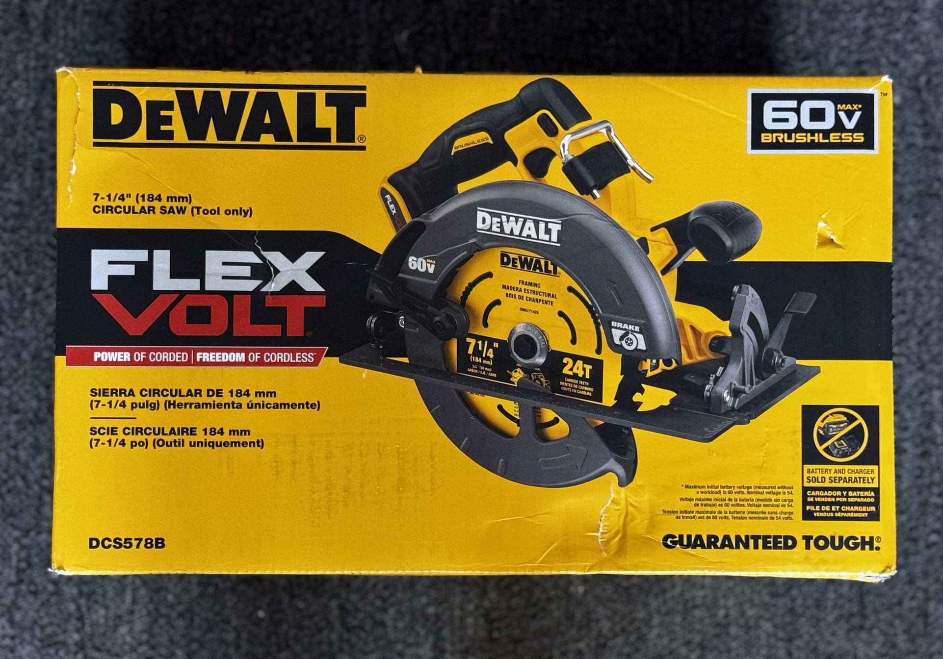 FLEXVOLT 60V MAX Cordless Brushless 7-1/4 in. Wormdrive Style Circular