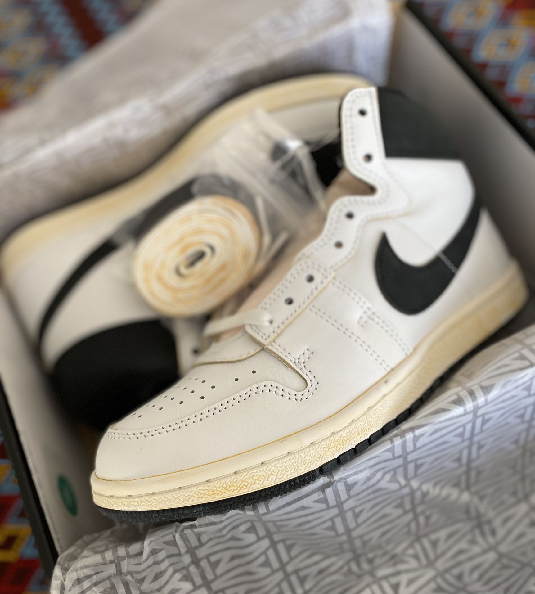 Nike Jordan Air Ship PE SP A Ma Maniere White Black Size: 8M Brand New