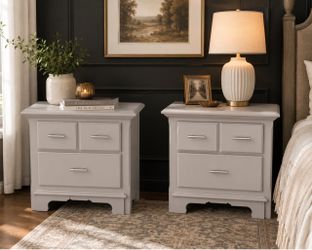 Solid Wood Nightstand Set