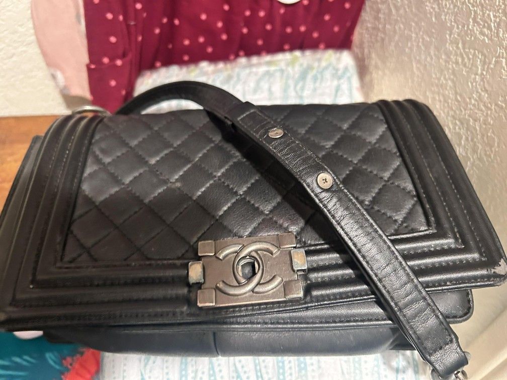 Chanel Lambskin Lined Black Hand Bag