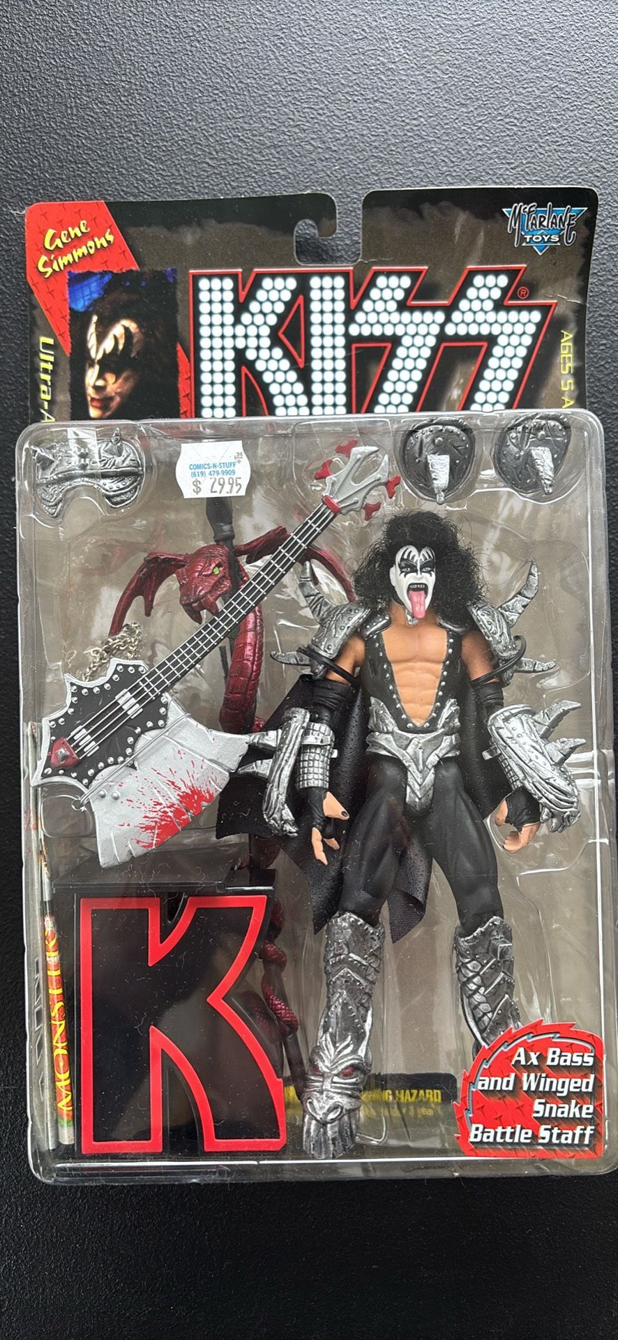 KISS ACTION FIGURES AND BONUS GIBSON ACE FREHLY MASTER PACK
