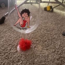 Large Betty Boop Glass 