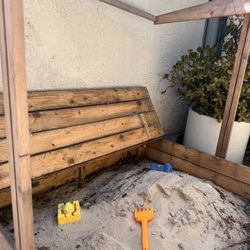FREE - Kids Wooden Sandbox with Cover