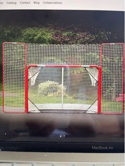 EZGoal Hockey Folding Pro Goal with Backstop and Targets