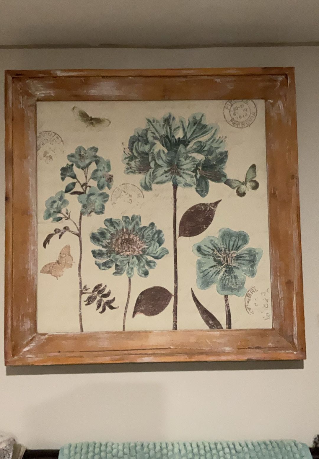 Wood Floral Decorative Wall Picture