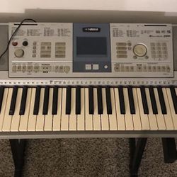 Yamaha Keyboard and Stand , Microphone Included