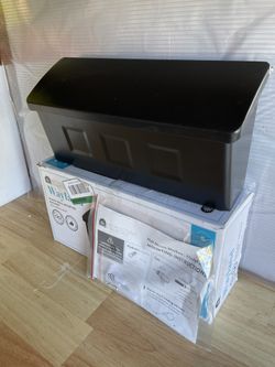 Black Steel Wall Mount Mail Box Roof Lift Lid Rustproof