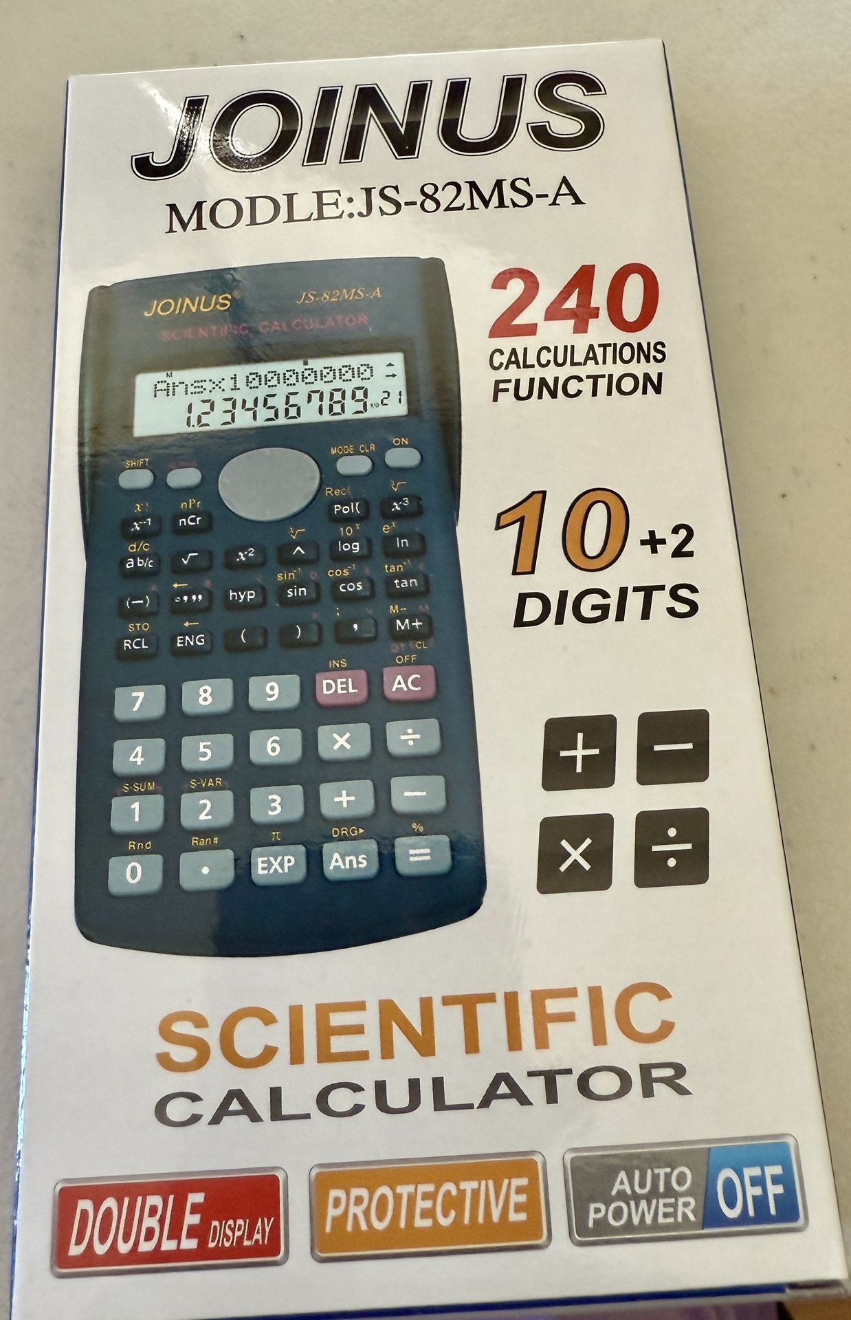NIB JOINUS Scientific Calculator Model JS-82MS-A, China