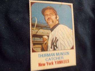 Vintage 1975 Hostess #138 Thurman Munson Rare Hand cut beauty