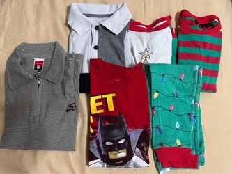 Clothes for boys size 5 ( pajamas and 3 shirts)