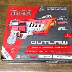 DART ZONE MAX OUTLAW Foam Nerf Dart Blaster