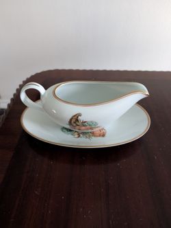 Fitz And Floyd Vintage Gravy Boat And Underplate