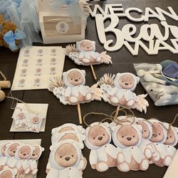 Baby Blue Bear Shower Decorations