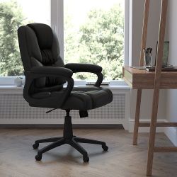 New OFFICE CHAIR BLACK LEATHER