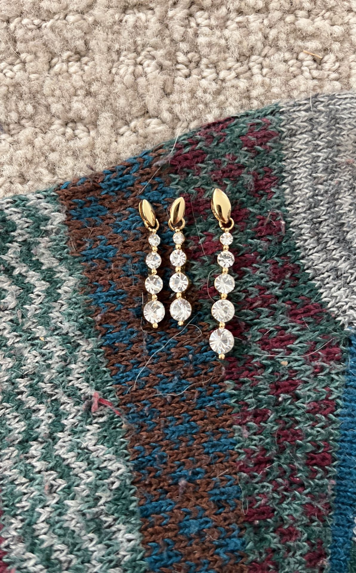 Earrings with matching necklace