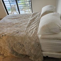 Bed W Frame & Sheets Free