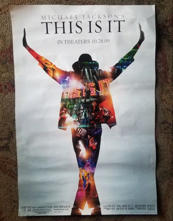 This Is It Michel Jackson Original Promotional Poster