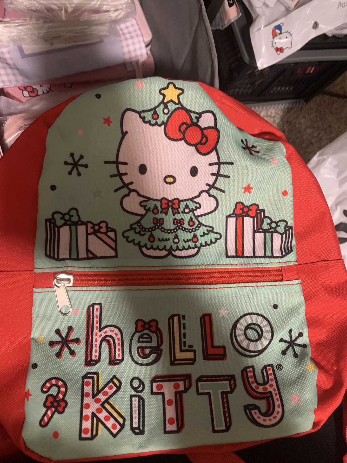 Hello Kitty Christmas Backpack $5