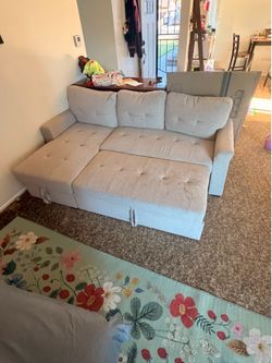 Free  fold out couch  with lounge attachment