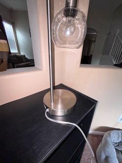 Modern Table Lamp with Globe Glass Shade