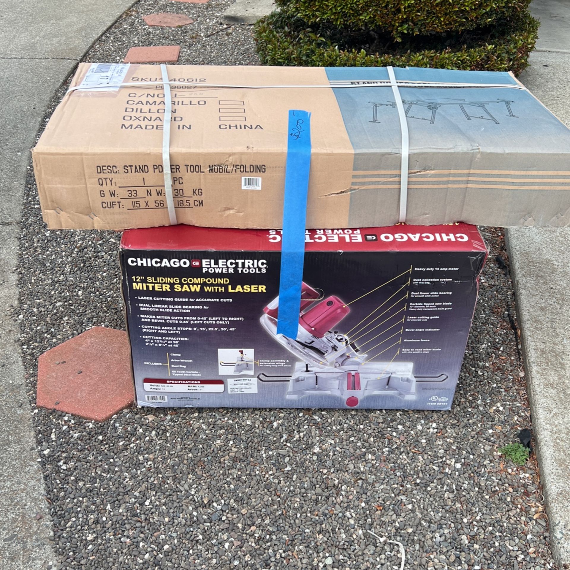 Stand Power Tool W/ Miter 12” Saw Laser