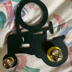 Green Tractor Doorknob Bell