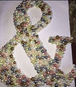 Handcrafted monogram letter "&" wall Art decor, Vintage