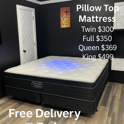 🔥 Special Queen Pillows Top With Free Box Spring - Same Day Delivery