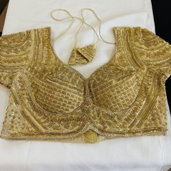 Gold Blouse With Zardosi