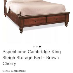 King Bed Frame w/Storage and Dresser